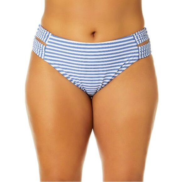 Womens Tie Front Top,Cutout Bottoms 2-Piece Bikini Swimsuit Bathing Suit Size 3X - Picture 8 of 10